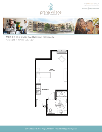 Floorplan of Praha Village, Assisted Living, Memory Care, New Prague, MN 10