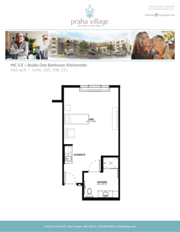 Floorplan of Praha Village, Assisted Living, Memory Care, New Prague, MN 6