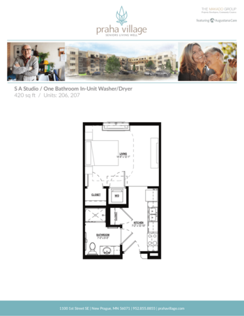 Floorplan of Praha Village, Assisted Living, Memory Care, New Prague, MN 5