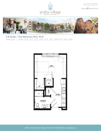 Floorplan of Praha Village, Assisted Living, Memory Care, New Prague, MN 17