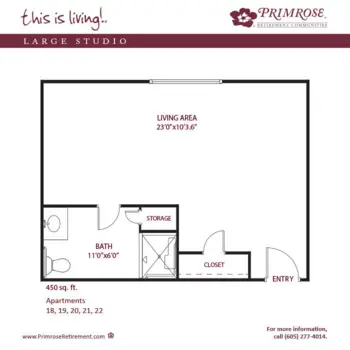 Floorplan of Primrose Place, Assisted Living, Aberdeen, SD 2