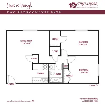 Floorplan of Primrose Place, Assisted Living, Aberdeen, SD 4
