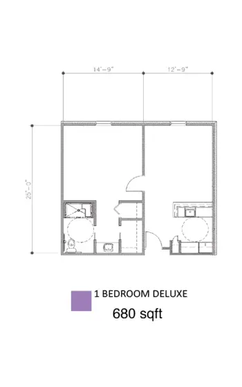 Floorplan of River Bend Retirement Community, Assisted Living, Memory Care, Cascade, IA 1