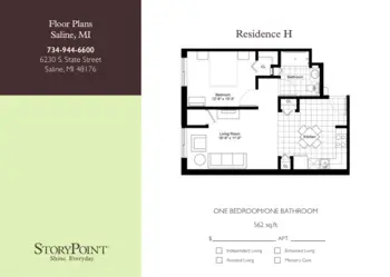 Floorplan of StoryPoint Ann Arbor, Assisted Living, Saline, MI 7