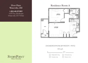 Floorplan of StoryPoint Waterville, Assisted Living, Waterville, OH 4