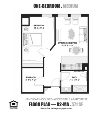Floorplan of The Heritage at Lyngblomsten, Assisted Living, Saint Paul, MN 3