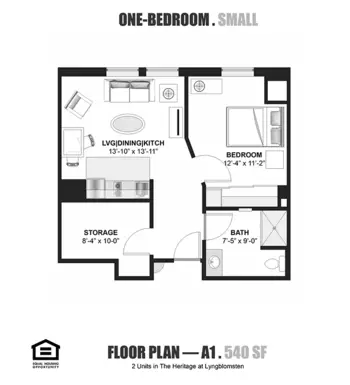 Floorplan of The Heritage at Lyngblomsten, Assisted Living, Saint Paul, MN 4