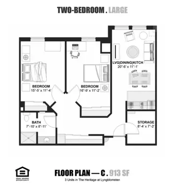 Floorplan of The Heritage at Lyngblomsten, Assisted Living, Saint Paul, MN 5
