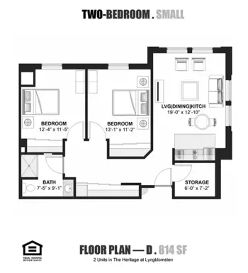 Floorplan of The Heritage at Lyngblomsten, Assisted Living, Saint Paul, MN 6