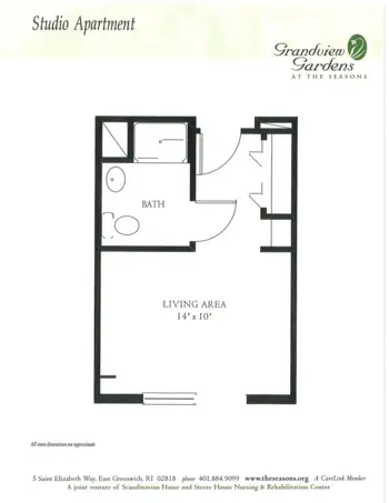 Floorplan of The Seasons East Greenwich, Assisted Living, Memory Care, East Greenwich, RI 3