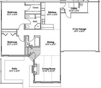 Floorplan of The Wyngate at Barboursville Senior Living Community, Assisted Living, Barboursville, WV 3