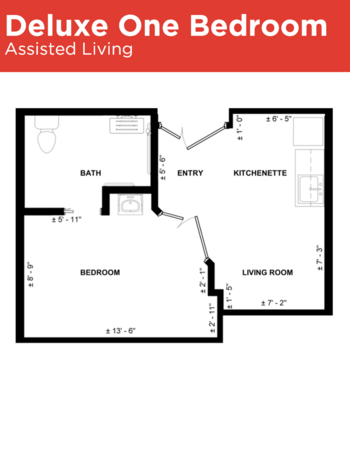 Floorplan of ACC Maple Tree Village, Assisted Living, Sacramento, CA 1