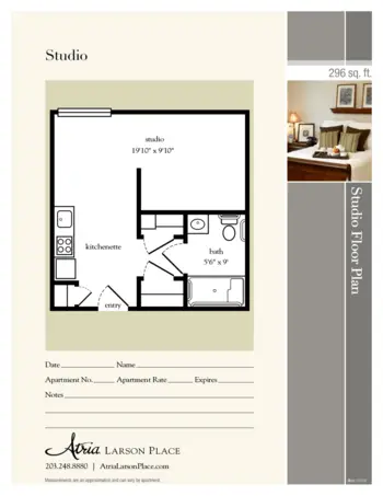 Floorplan of Atria Larson Place, Assisted Living, Hamden, CT 1