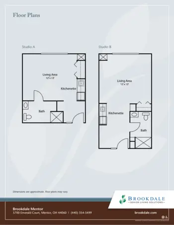 Floorplan of Brookdale Mentor, Assisted Living, Mentor, OH 1
