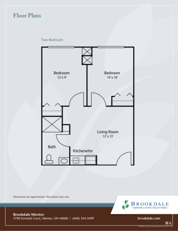 Floorplan of Brookdale Mentor, Assisted Living, Mentor, OH 3