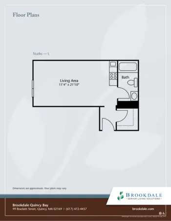 Floorplan of Brookdale Quincy Bay, Assisted Living, Quincy, MA 3