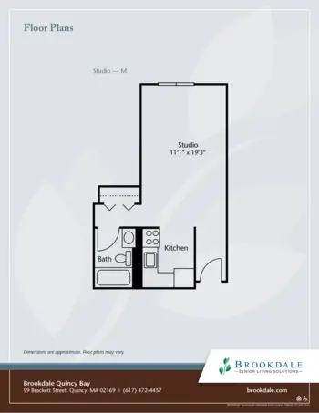 Floorplan of Brookdale Quincy Bay, Assisted Living, Quincy, MA 4