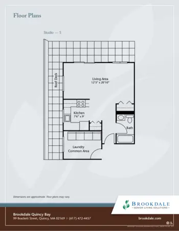 Floorplan of Brookdale Quincy Bay, Assisted Living, Quincy, MA 6