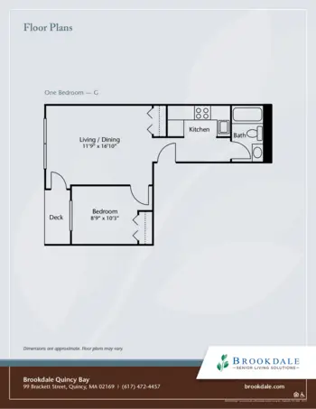 Floorplan of Brookdale Quincy Bay, Assisted Living, Quincy, MA 9