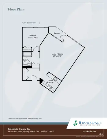 Floorplan of Brookdale Quincy Bay, Assisted Living, Quincy, MA 12