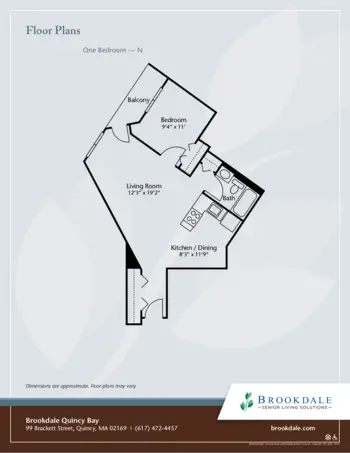 Floorplan of Brookdale Quincy Bay, Assisted Living, Quincy, MA 14