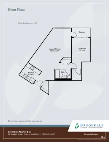 Floorplan of Brookdale Quincy Bay, Assisted Living, Quincy, MA 15