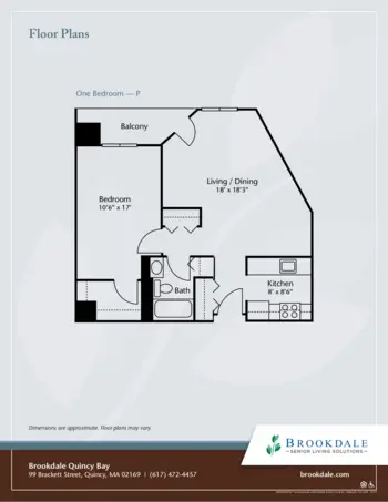 Floorplan of Brookdale Quincy Bay, Assisted Living, Quincy, MA 16