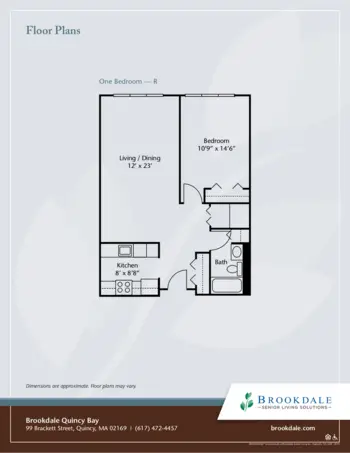 Floorplan of Brookdale Quincy Bay, Assisted Living, Quincy, MA 18