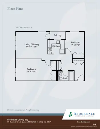 Floorplan of Brookdale Quincy Bay, Assisted Living, Quincy, MA 20