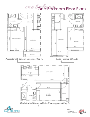 Floorplan of Casa Del Mare at St. Catherine Commons, Assisted Living, Kenosha, WI 1