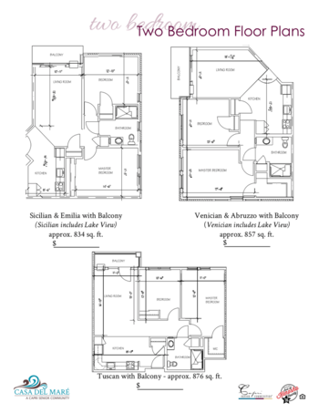 Floorplan of Casa Del Mare at St. Catherine Commons, Assisted Living, Kenosha, WI 3