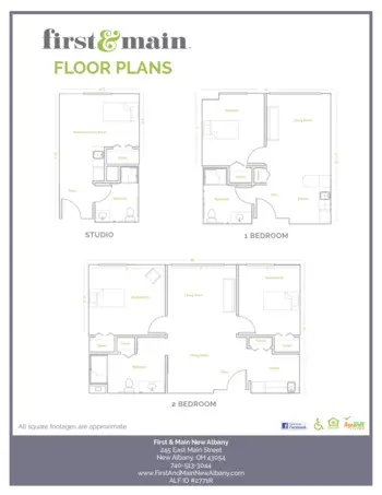 Floorplan of First & Main of New Albany, Assisted Living, New Albany, OH 1