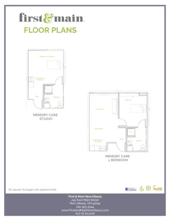 Floorplan of First & Main of New Albany, Assisted Living, New Albany, OH 2