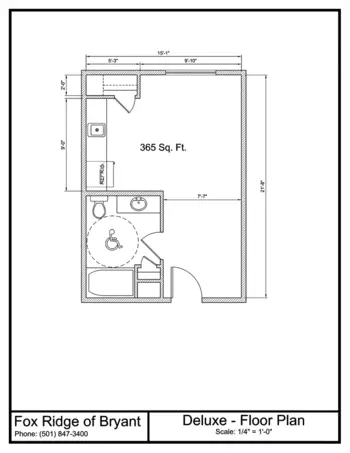 Floorplan of Fox Ridge - Chenal, Assisted Living, Memory Care, Little Rock, AR 20