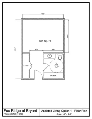 Floorplan of Fox Ridge - Chenal, Assisted Living, Memory Care, Little Rock, AR 6