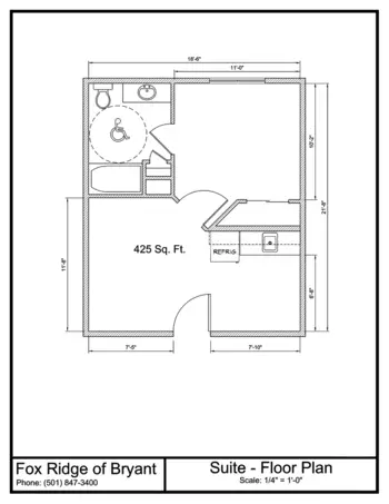 Floorplan of Fox Ridge - Chenal, Assisted Living, Memory Care, Little Rock, AR 16
