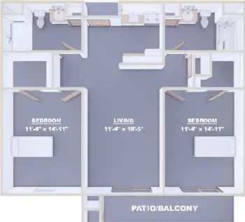 Floorplan of Mentor Danbury, Assisted Living, Mentor, OH 3