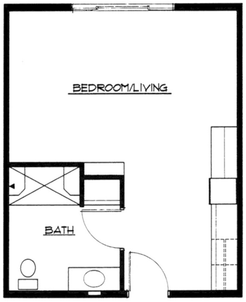 Floorplan of Mill Ridge Village, Assisted Living, Milton, WA 2