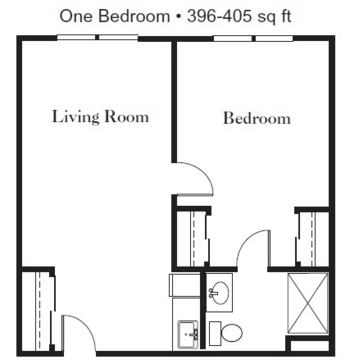 Floorplan of Morrow Heights, Assisted Living, Rogue River, OR 1