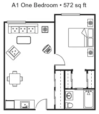 Floorplan of Redwood Heights Assisted Living, Assisted Living, Salem, OR 1