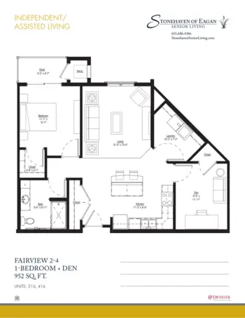 Floorplan of Stonehaven Senior Living, Assisted Living, Memory Care, Eagan, MN 11