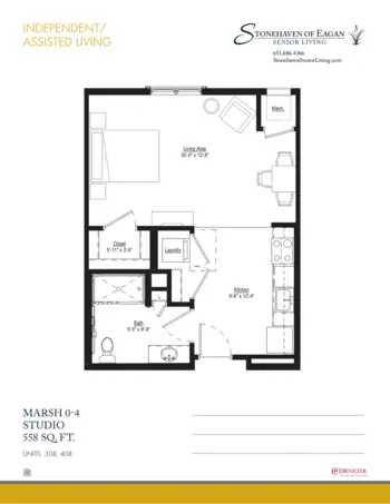 Floorplan of Stonehaven Senior Living, Assisted Living, Memory Care, Eagan, MN 18