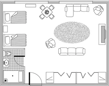 Floorplan of The Gilbert Residence, Assisted Living, Ypsilanti, MI 1