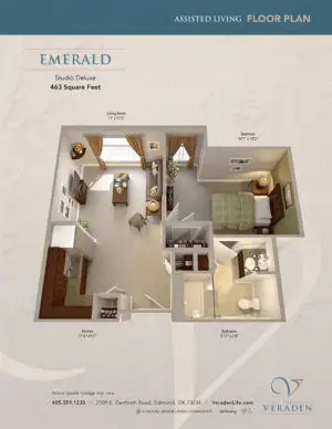 Floorplan of The Veraden, Assisted Living, Memory Care, Edmond, OK 16