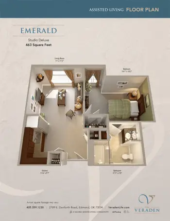 Floorplan of The Veraden, Assisted Living, Memory Care, Edmond, OK 11