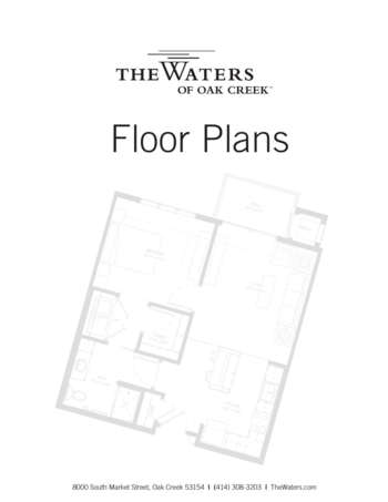 Floorplan of The Waters of Oak Creek, Assisted Living, Memory Care, Oak Creek, WI 17