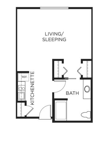 Floorplan of Valencia Terrace, Assisted Living, Corona, CA 2