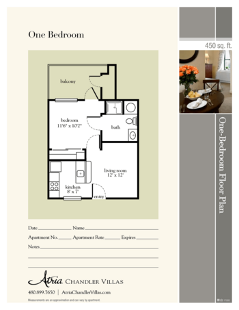 Floorplan of Atria Chandler Villas, Assisted Living, Chandler, AZ 1