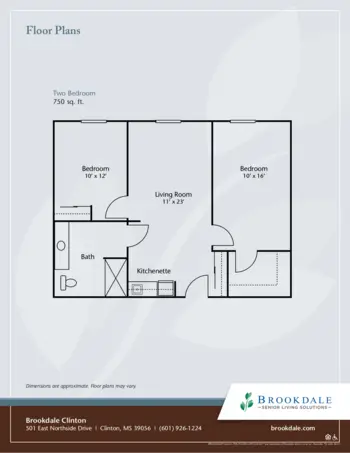 Floorplan of Brookdale Clinton, Assisted Living, Memory Care, Clinton, MS 3