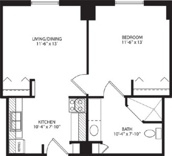 Floorplan of Central Towers, Assisted Living, Memory Care, Saint Paul, MN 2